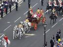 Royal Wedding England Prince William and Catherine Duchess of Cambridge followed by Household Cavalry in London