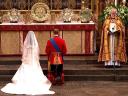 Royal Wedding England Prince William and Catherine Middleton kneeling at Altar in Westminster Abbey London