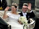 Royal Wedding Sweeden the Couple on Kungsgatan