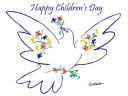 Happy Childrens Day Picasso Dove of Peace Poster