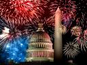 Independence Day of America Fireworks in Washington Wallpaper